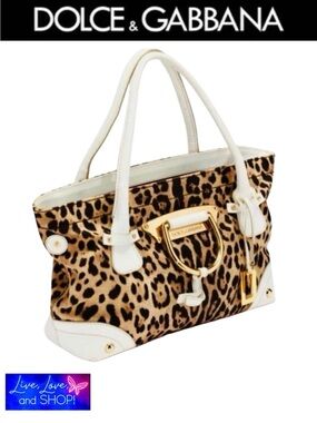 DOLCE & GABANNA "Miss Doll" Leopard Print HandBag, EUC